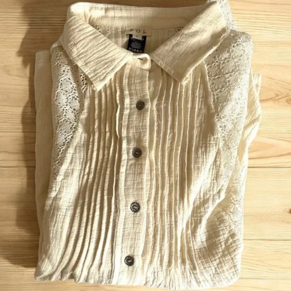 POL Common Ground Button Up sz L - Picture 9 of 12